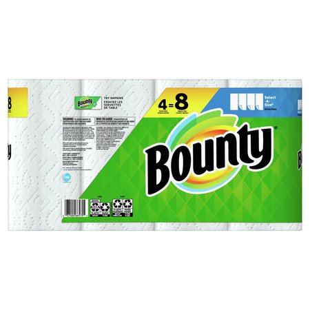 Bounty Bounty Select-A-Size Paper Towels, 2 Ply, White, 4 PK 66575